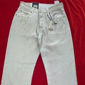 Jeans Levis White & Gold